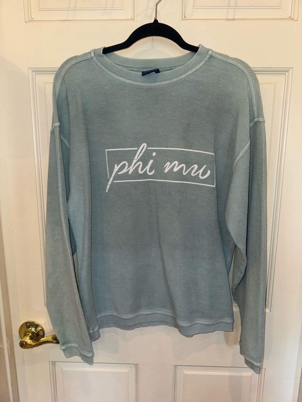 Green Crewneck Sweatshirt - Lightweight womens Phi-Mu